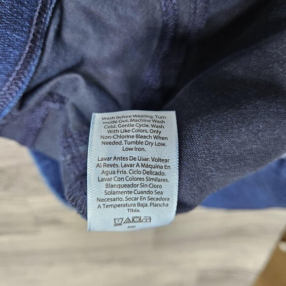 Time And Tru Pants Womens XL Blue Pull On Jeggings Cropped Denim Stretch Capri - Picture 6 of 11